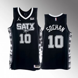 Баскетбольна джерсі Jordan NBA San Antonio Spurs №10 Jeremy Sochan Black Print