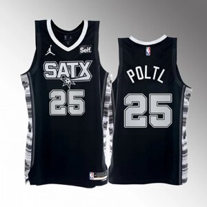 Баскетбольна джерсі Jordan NBA San Antonio Spurs №25 Jakob Poeltl Black Print