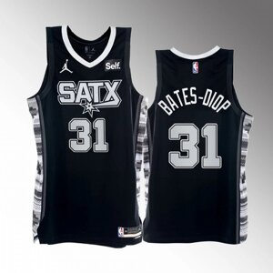 Баскетбольна джерсі Jordan NBA San Antonio Spurs №31 Keita Bates-Diop Black Print