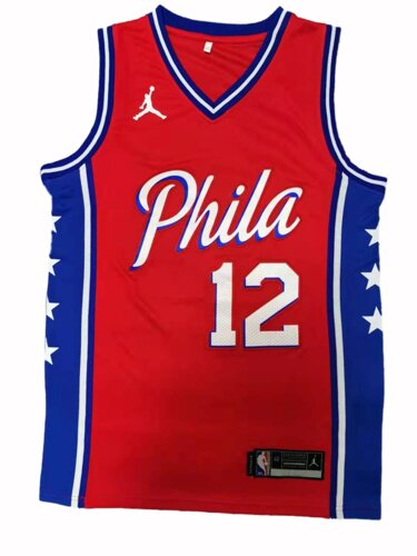 Баскетбольная джерси NBA Philadelphia 76yers №12 Tobias Harris red
