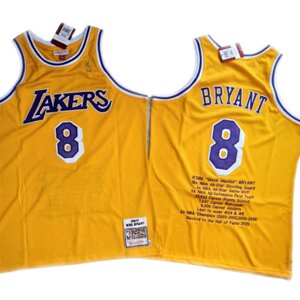 Баскетбольна джерсі New Collection Hardwood Classics NBA Kobe Bryant №8 жовта