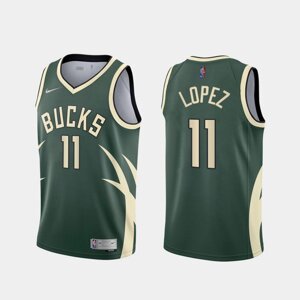 Баскетбольна джерсі Nike Bucks №11 Brook Lopez Green Print