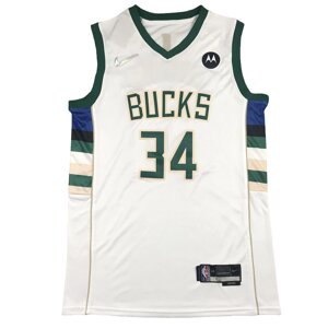 Баскетбольна джерсі Nike Bucks №34 Giannis Antetokounmpo біла.