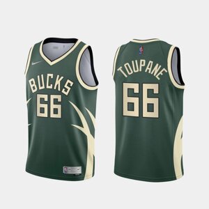 Баскетбольна джерсі Nike Bucks №66 Axel Toupane Green Print