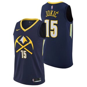 Баскетбольна джерсі Nike Denver Nuggets №15 Nikola Jokic темно-синя