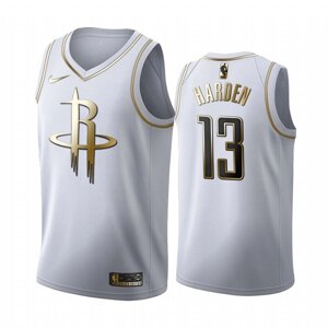 Баскетбольна джерсі Nike Houston Rockets №13 James Harden Golden Edition біла