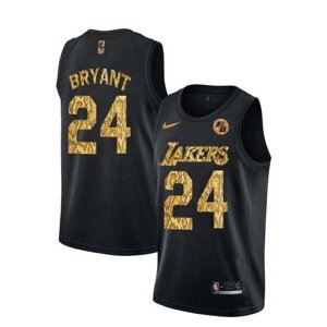 Баскетбольна джерсі Nike NBA 2021 Los Angeles Lakers №24 Kobe Bryant чорно-золотава