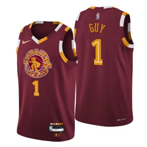 Баскетбольна джерси Nike NBA Cleveland Cavaliers №1 Кайл Гай бордовий print