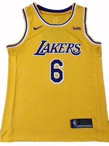 Баскетбольна джерсі Nike NBA Los Angeles Lakers №6 LeBron James yellow