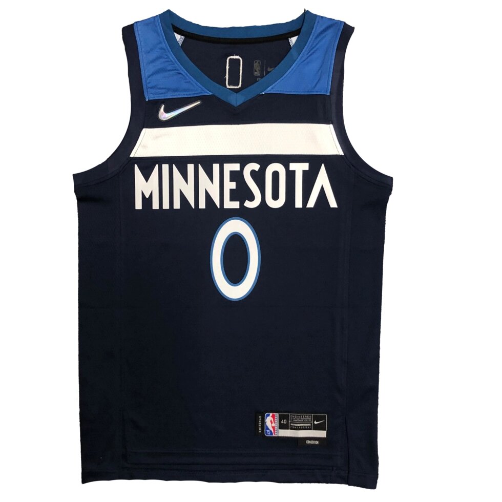 Баскетбольная джерси Nike NBA Minnesota Timberwolves №0 D'Angelo Russell Blue Print від компанії Basket Family - фото 1