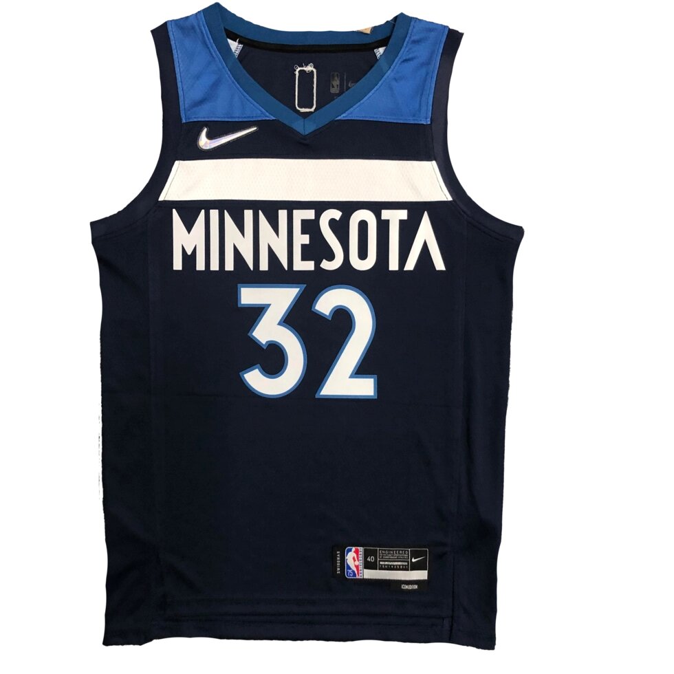 Баскетбольная джерси Nike NBA Minnesota Timberwolves №32 Karl Anthony Towns Blue Print від компанії Basket Family - фото 1