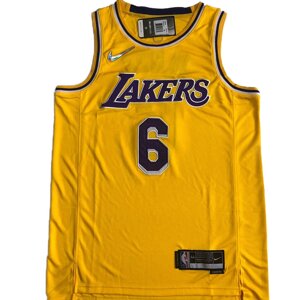 Баскетбольна джерсі Nike NBA New Collection Los Angeles Lakers №6 LeBron James Yellow