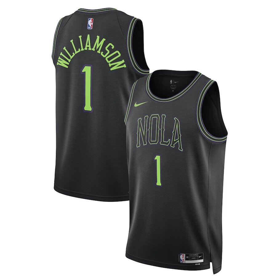Баскетбольная джерси Nike NBA New Orleans Pelicans №1 Zion Williamson black print від компанії Basket Family - фото 1