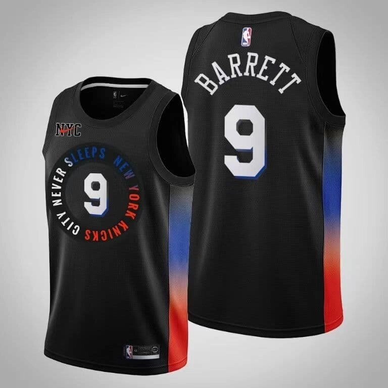 Баскетбольная джерси Nike NBA New York Knicks №9 RJ Barrett черная від компанії Basket Family - фото 1