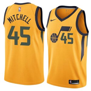 Баскетбольна джерсі Nike NBA Utah Jazz №45 Donovan Mitchell жовта