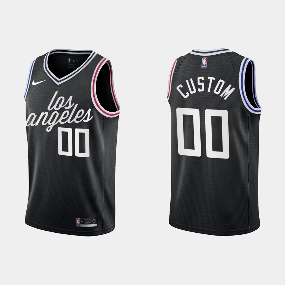 Баскетбольная форма 2022 Nike NBA Los Angeles Clippers №00 You Name Black Print від компанії Basket Family - фото 1