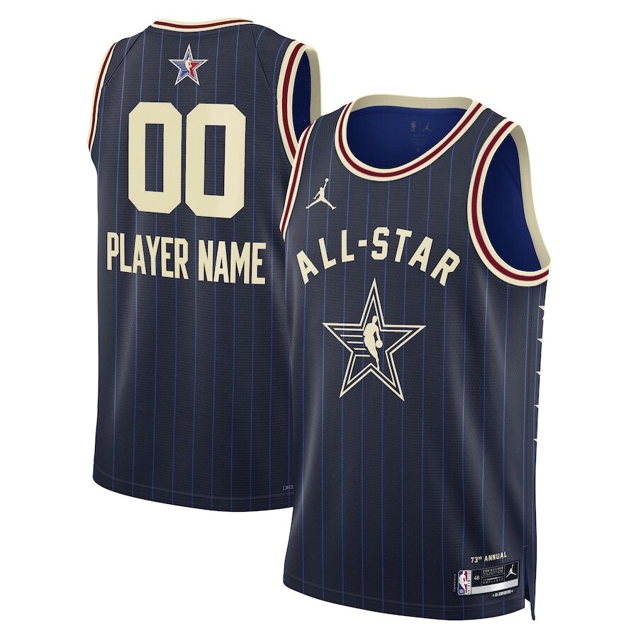 Баскетбольная форма Jordan 2024 NBA All-Star №00 You Name Blue Print від компанії Basket Family - фото 1