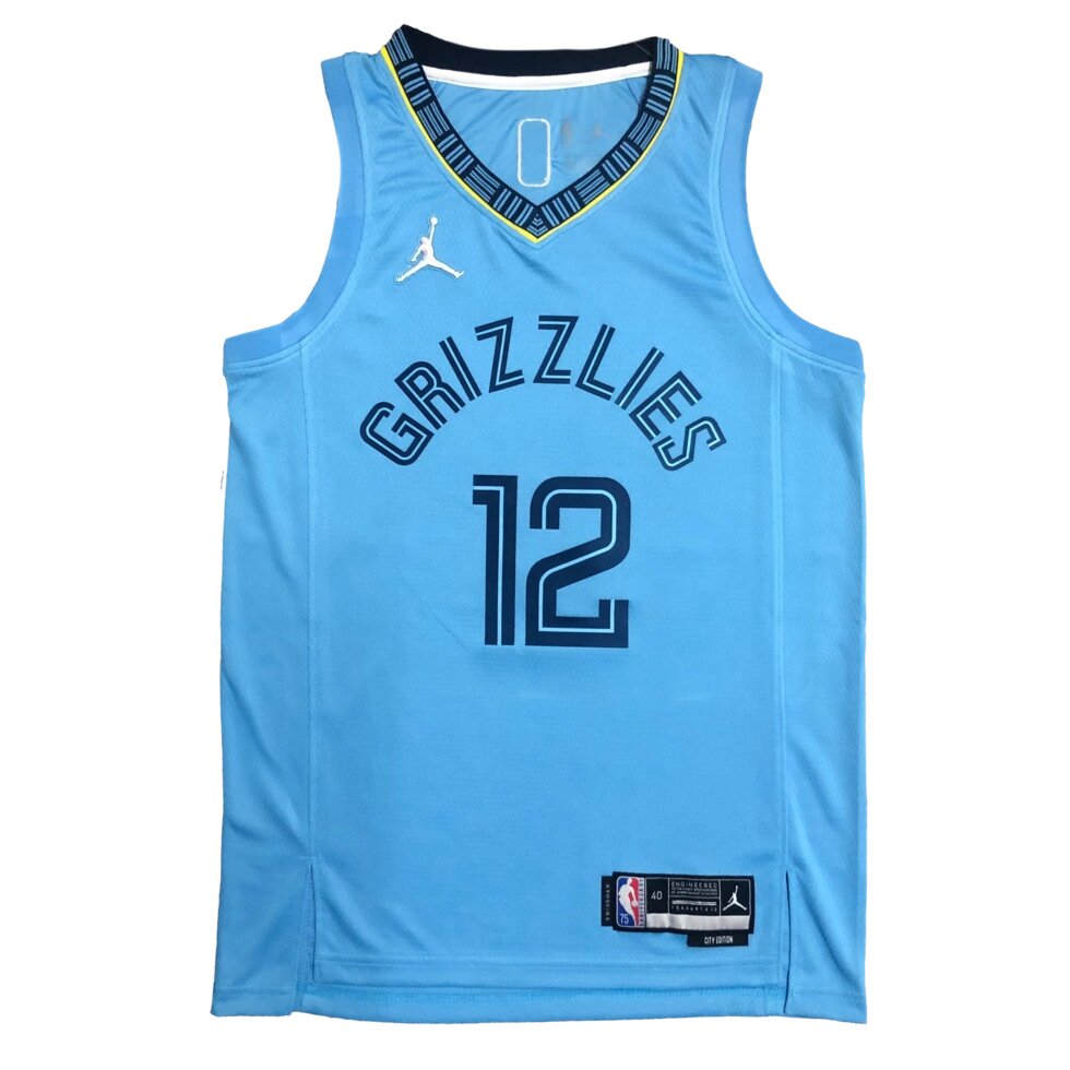 Баскетбольная форма Jordan NBA Memphis Grizzlies №12 Ja Morant Blue Print від компанії Basket Family - фото 1