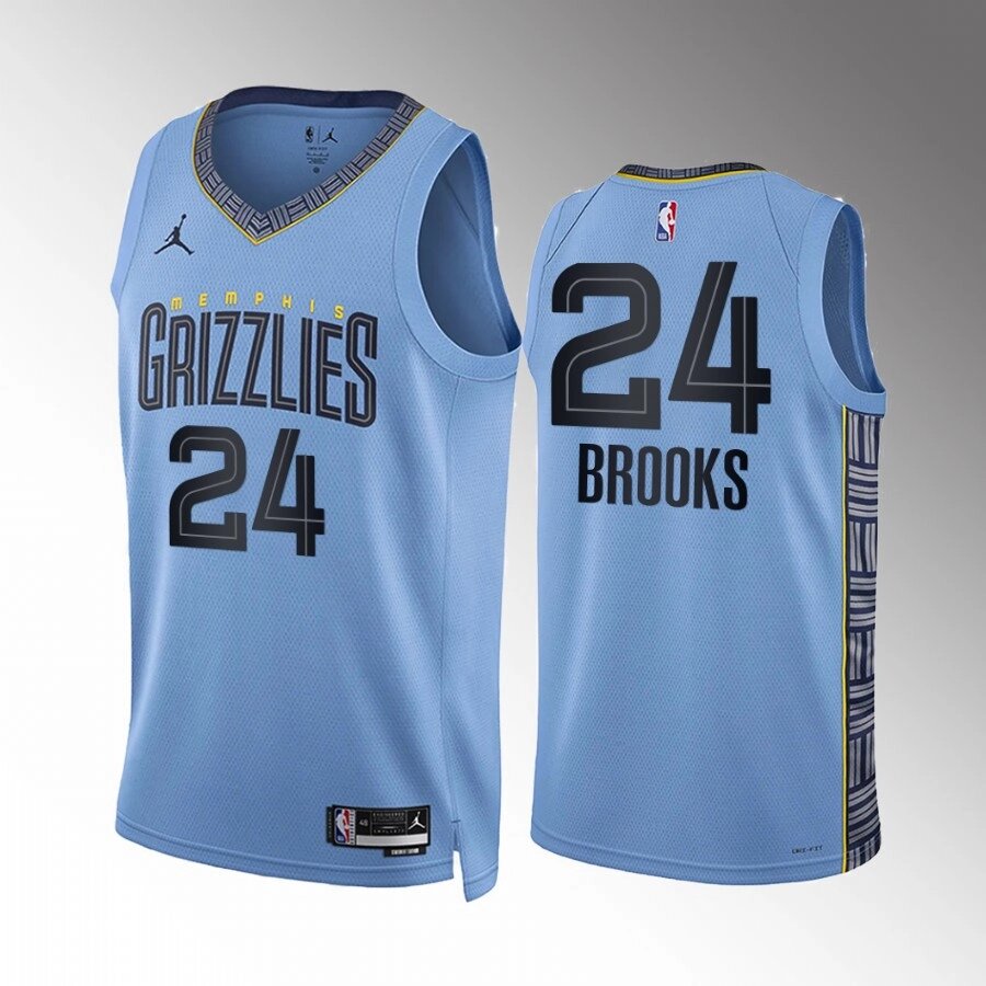 Баскетбольная форма Jordan  NBA Memphis Grizzlies №24 Dillon Brooks Blue Print від компанії Basket Family - фото 1