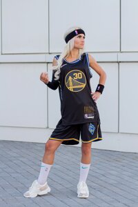 Баскетбольна форма NBA 2021 Golden State Warriors Nike №30 Stephen Curry black print