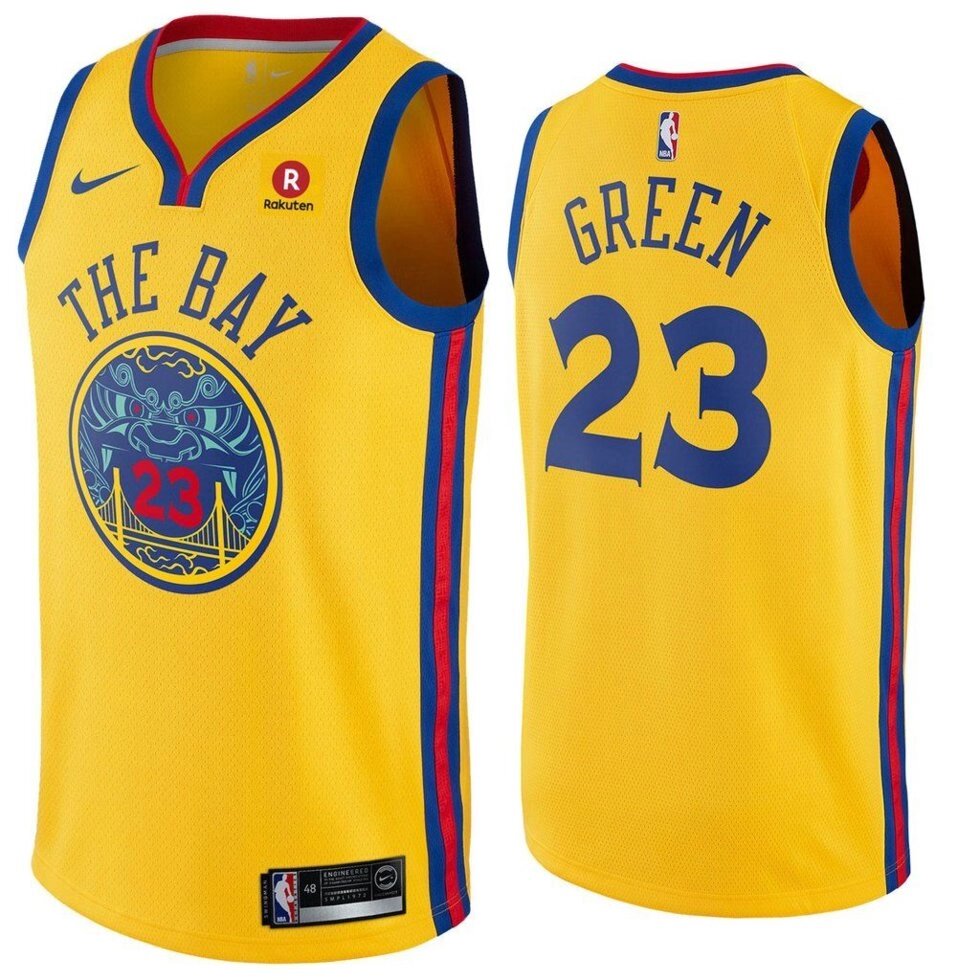 Баскетбольная форма Nike NBA Golden State Warriors №23 Draymond Green желтая від компанії Basket Family - фото 1