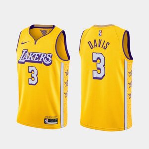 Баскетбольна форма Nike NBA Los Angeles Lakers №3 Anthony Davis City Edition Yellow