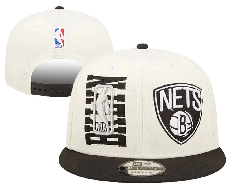 Баскетбольні снепбеки NBA Brooklyn Nets White від компанії Basket Family - фото 1