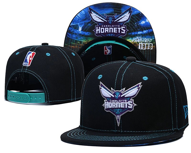 Баскетбольні снепбеки NBA Charlotte Hornets Black від компанії Basket Family - фото 1