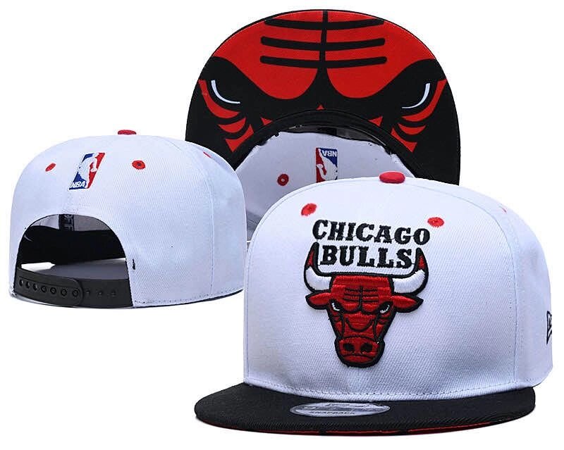 Баскетбольні снепбеки NBA Chicago Bulls White від компанії Basket Family - фото 1
