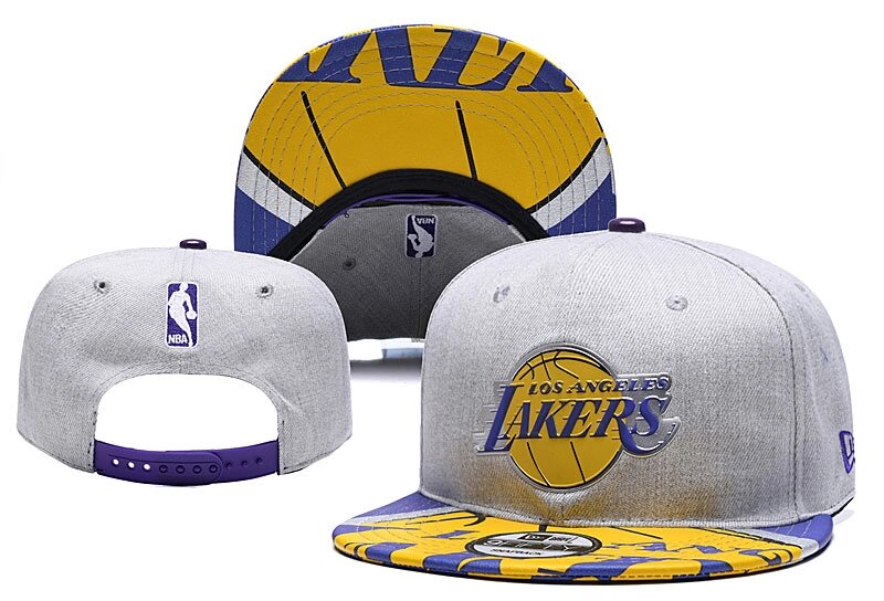 Баскетбольні снепбеки NBA Los Angeles Lakers Grey від компанії Basket Family - фото 1