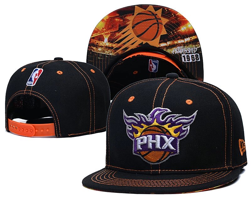 Баскетбольні снепбеки NBA Phoenix Suns Black від компанії Basket Family - фото 1