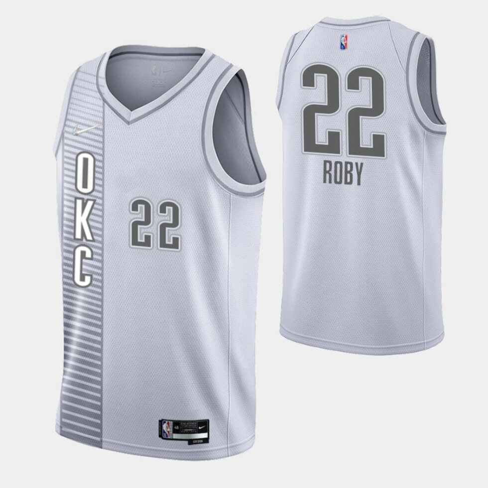 Баскетбольний джерсі Nike NBA Oklahoma City Thunder №22 Isaiah Roby White Print від компанії Basket Family - фото 1