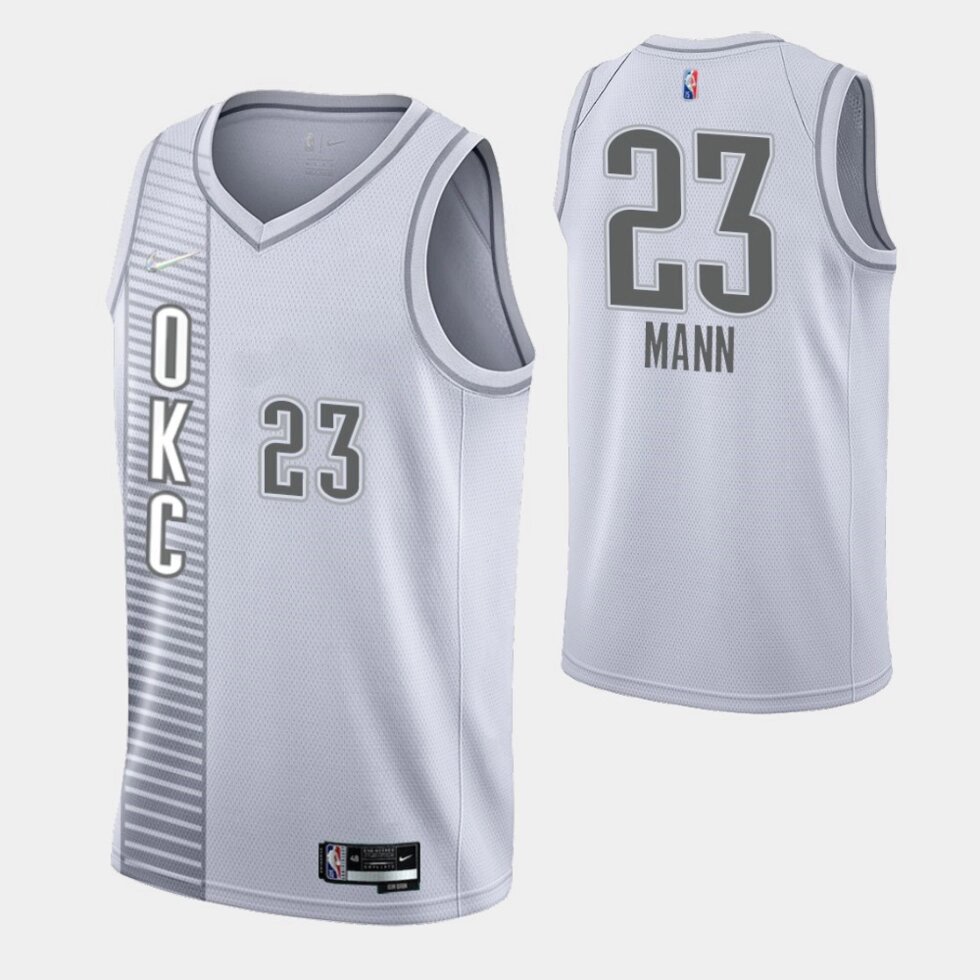 Баскетбольний джерсі Nike NBA Oklahoma City Thunder №23 Tre Mann White Print від компанії Basket Family - фото 1