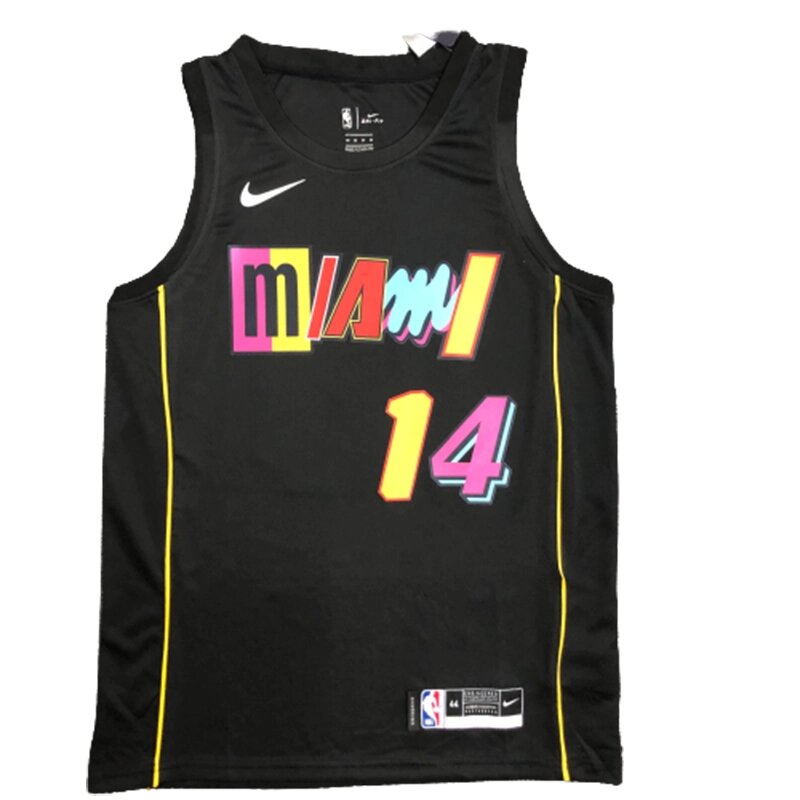 Баскетбольний форма 2021 Nike Nba Miami Тепло №14 Тайлер Хіро Чорний друк від компанії Basket Family - фото 1