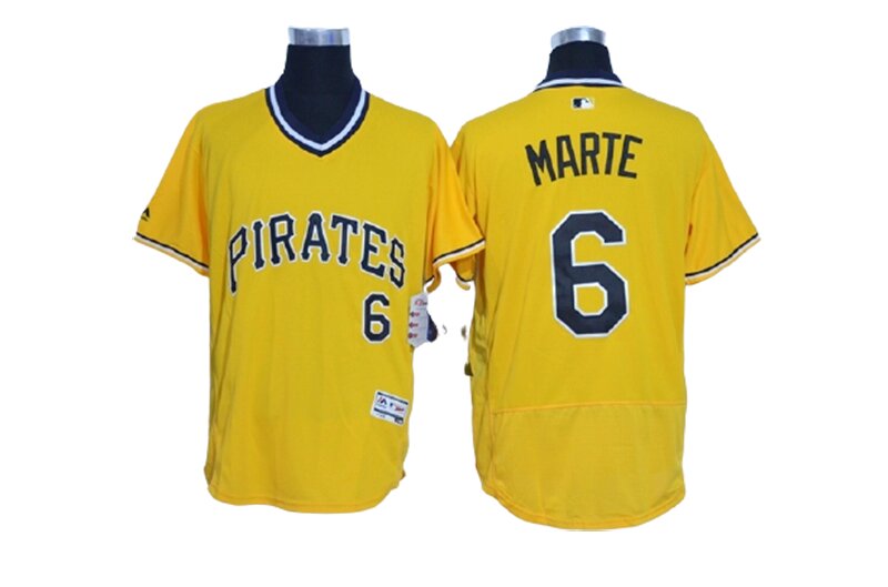 Бейсбольна джерсі MLB Pittsburgh Pirates номера гравців 6,21,22,5,29,27,45,6,5 yellow and grey від компанії Basket Family - фото 1