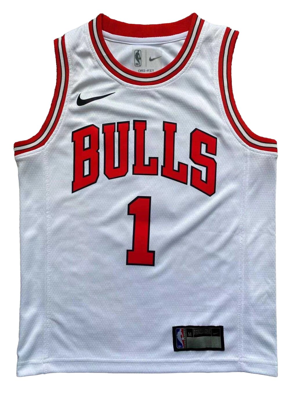 Дитяча баскетбольна форма NBA клуб Chicago Bulls №1 Derrick Rose Тайланд White від компанії Basket Family - фото 1