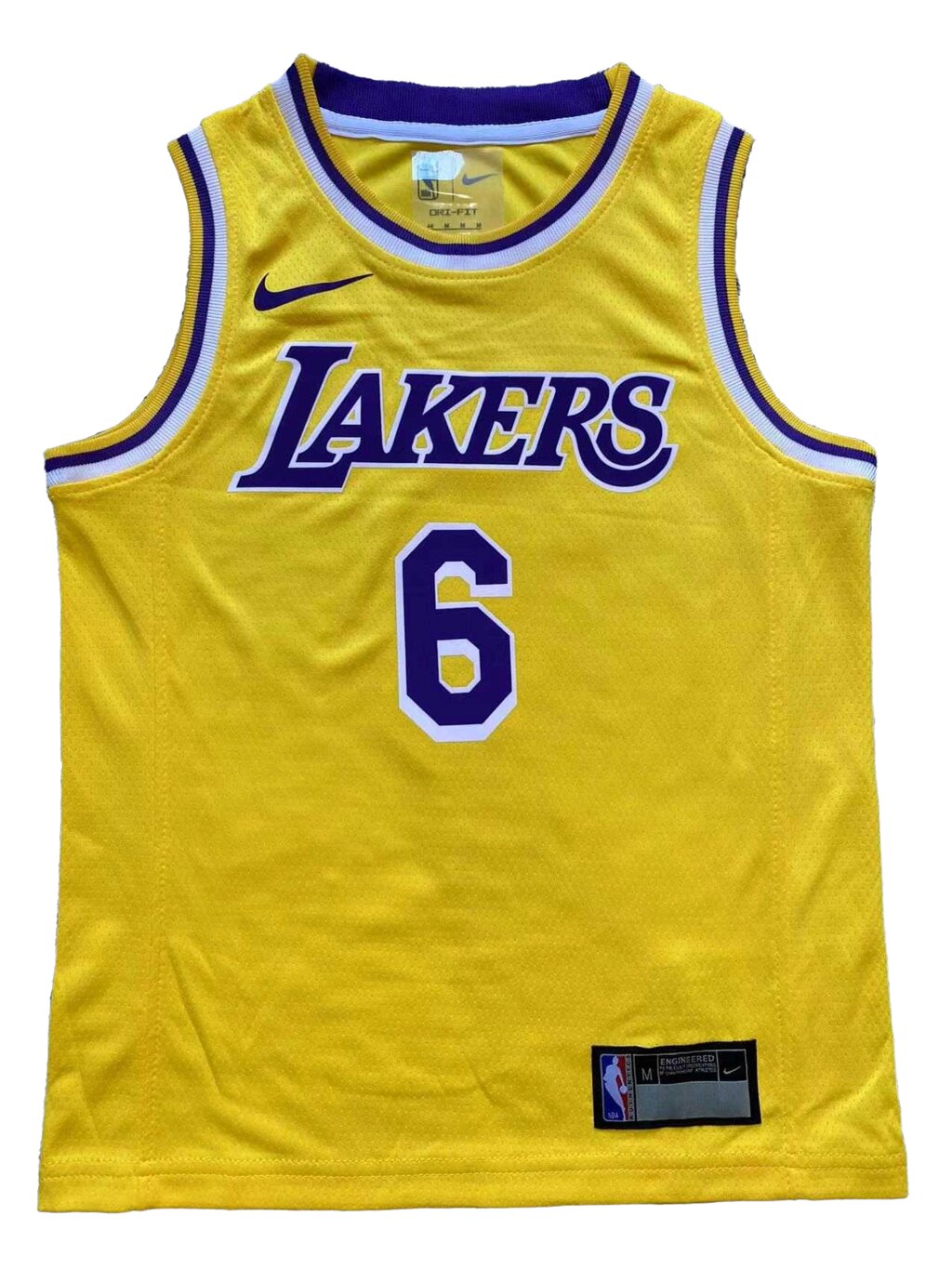 Дитяча баскетбольна форма NBA клуб Los Angeles Lakers №6 LeBron James Тайланд Yellow від компанії Basket Family - фото 1