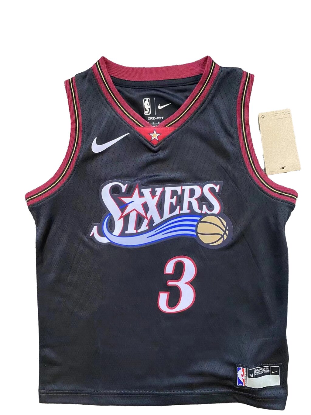 Дитяча баскетбольна форма NBA клуб Philadelphia 76yers №3 Allen Iverson Тайланд від компанії Basket Family - фото 1