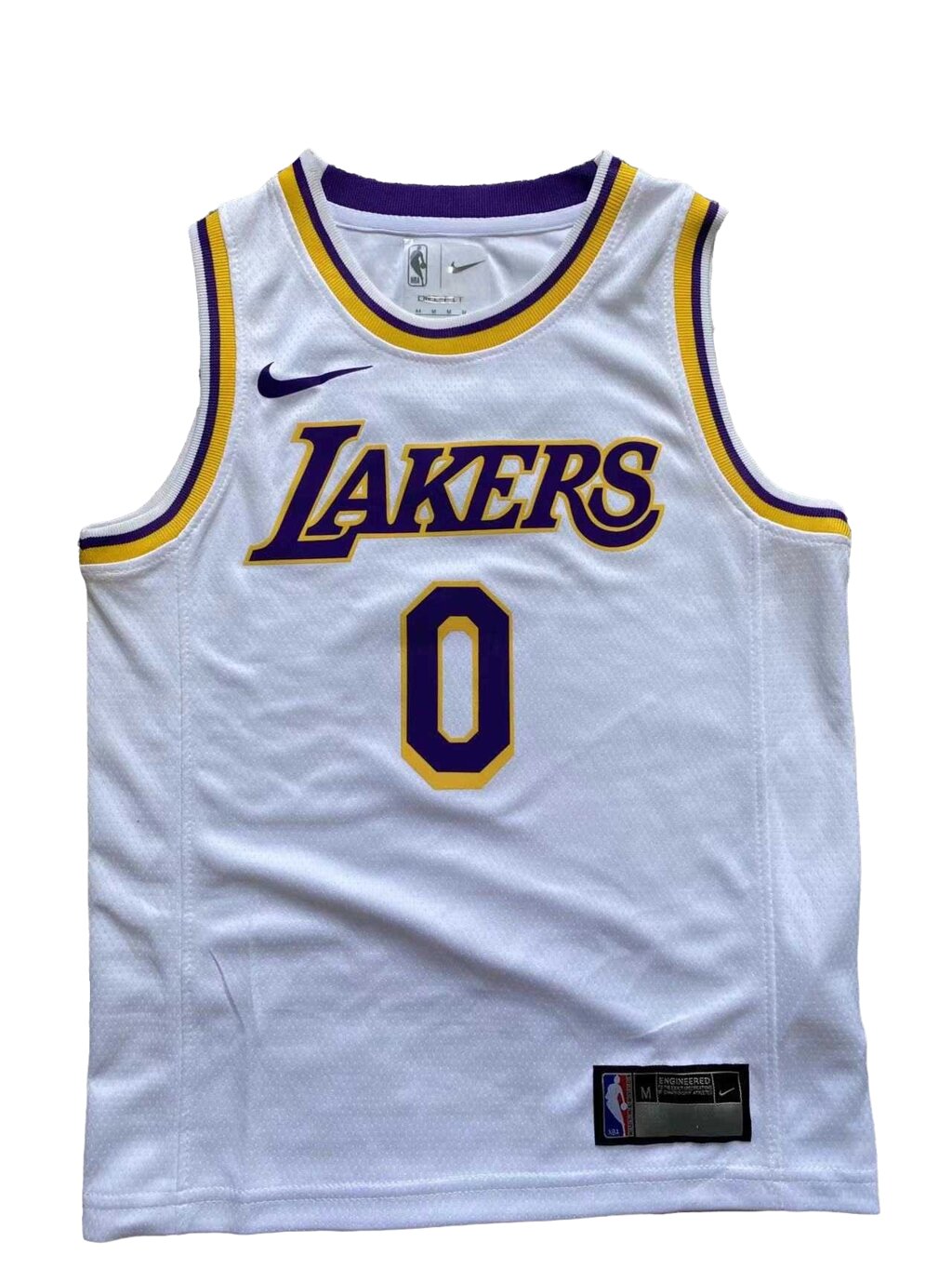 Дитячі баскетбольні джерсі Nike NBA клуб Los Angeles Lakers №0 Russell Westbrook Тайланд White від компанії Basket Family - фото 1