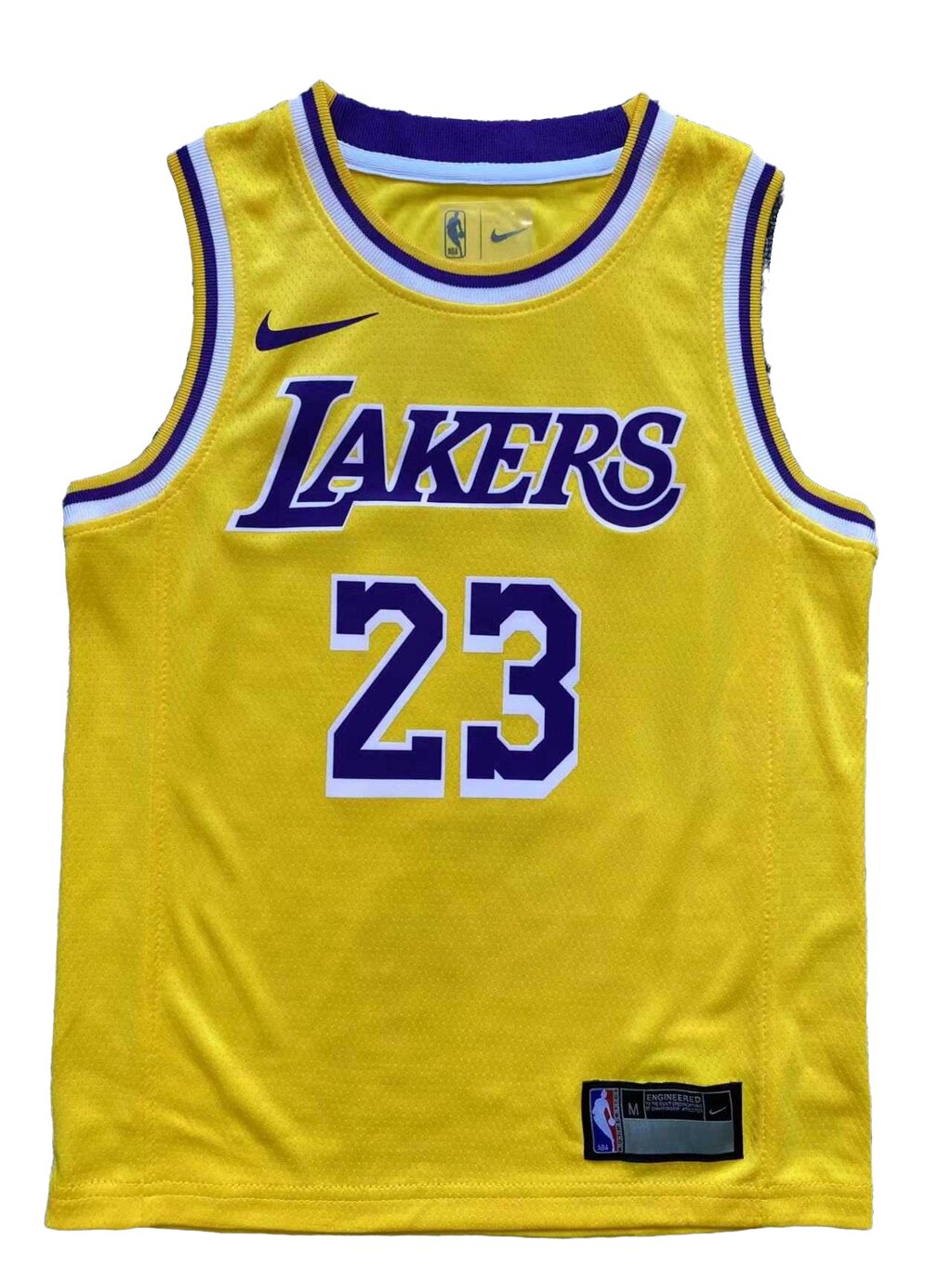 Дитячі баскетбольні джерсі Nike NBA клуб Los Angeles Lakers №23 LeBron James Тайланд Yellow від компанії Basket Family - фото 1