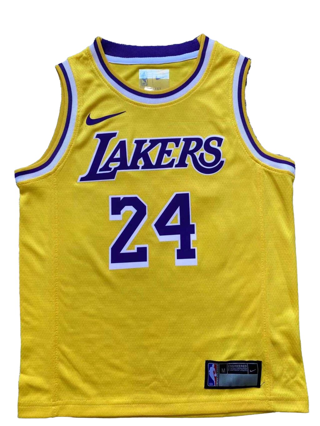 Дитячі баскетбольні джерсі Nike NBA клуб Los Angeles Lakers №24 Kobe Bryant Тайланд Yellow від компанії Basket Family - фото 1