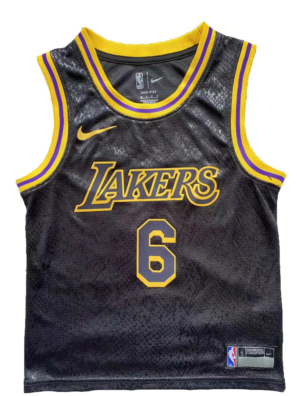 Дитячі баскетбольні джерсі Nike NBA клуб Los Angeles Lakers №6 LeBron James Тайланд Black від компанії Basket Family - фото 1