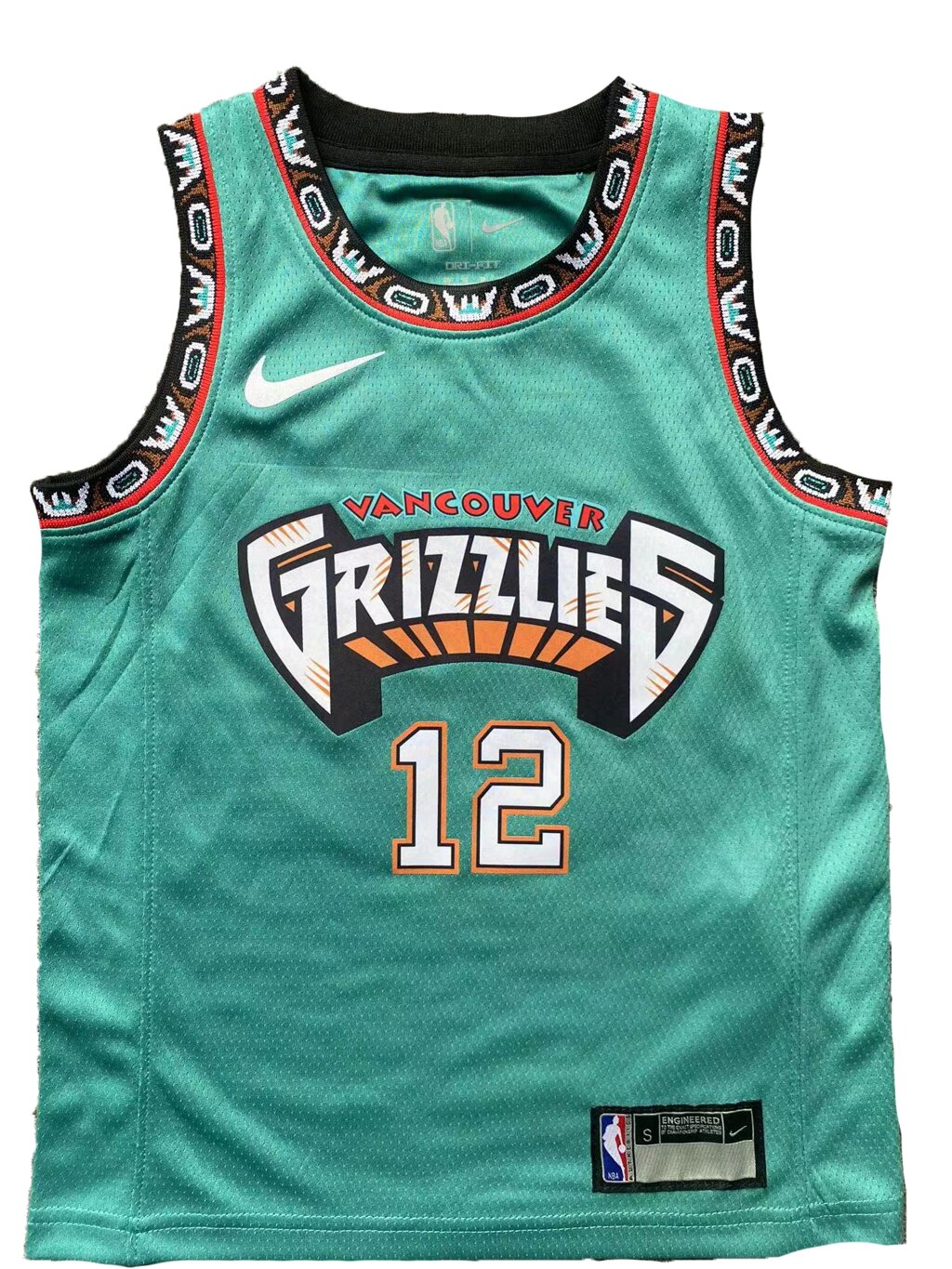 Дитячі баскетбольні джерсі Nike NBA клуб Memphis Grizzlies №12 Ja Morant Blue Тайланд Green від компанії Basket Family - фото 1