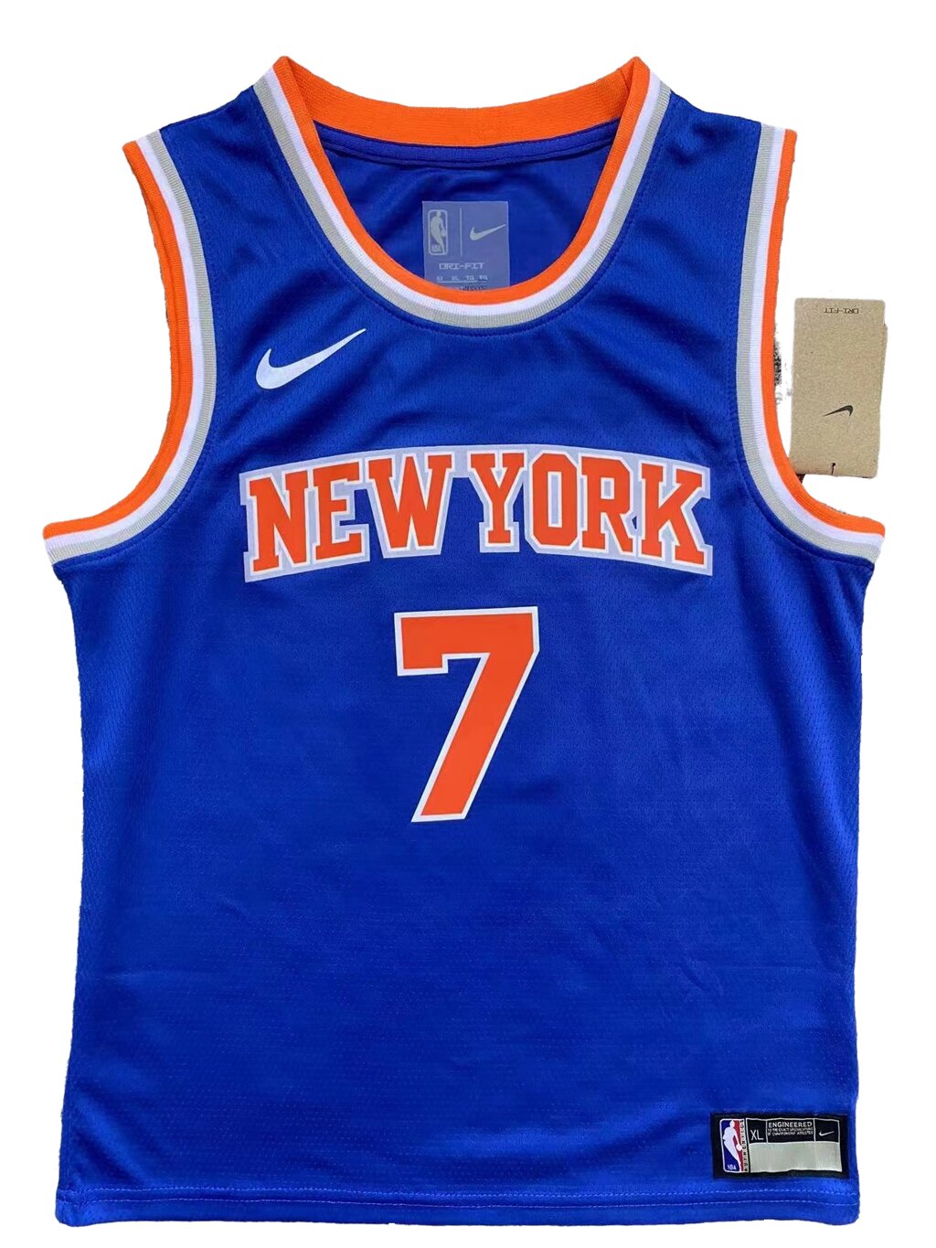 Дитячі баскетбольні джерсі Nike NBA клуб New York Knicks №7 Carmelo Anthony Тайланд Blue від компанії Basket Family - фото 1