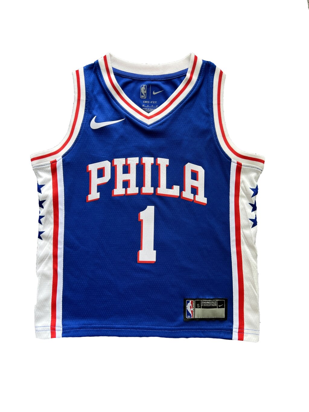 Дитячі баскетбольні джерсі Nike NBA клуб Philadelphia 76ers №1 James Harden Тайланд Blue від компанії Basket Family - фото 1