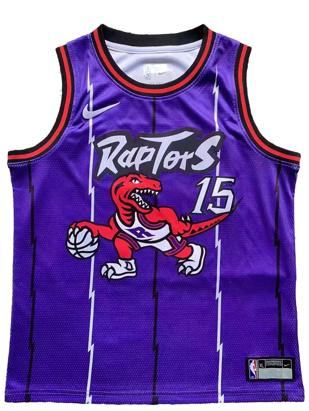 Дитячі баскетбольні джерсі Nike NBA клуб Toronto Raptors №15 Vince Carter Тайланд Purple від компанії Basket Family - фото 1