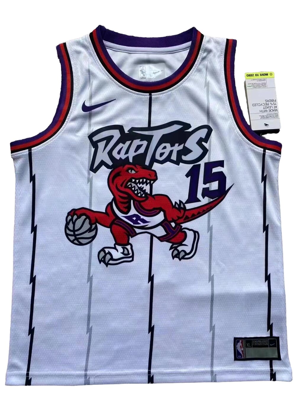 Дитячі баскетбольні джерсі Nike NBA клуб Toronto Raptors №15 Vince Carter Тайланд White від компанії Basket Family - фото 1