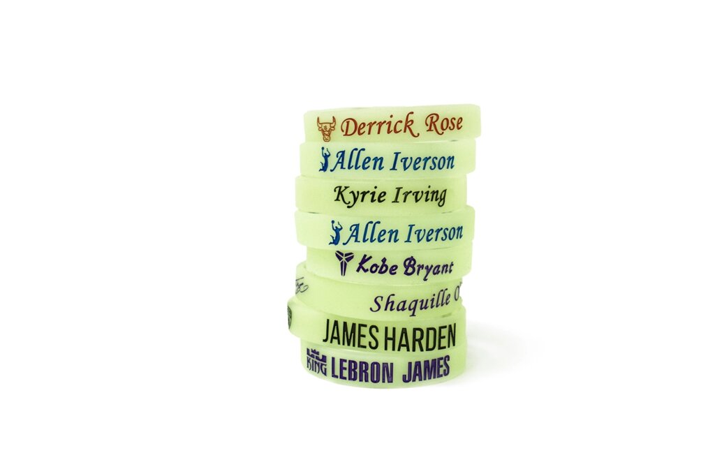 Фосфорні силіконові браслети гравців НБА від компанії Basket Family - фото 1