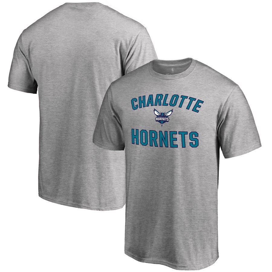 Футболка сіра Charlotte Hornets від компанії Basket Family - фото 1