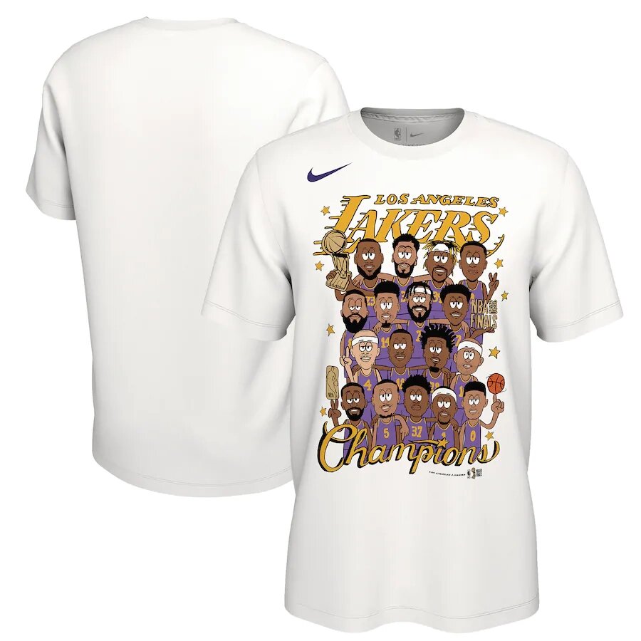 Футболки білі команда Los Angeles Lakers NBA від компанії Basket Family - фото 1